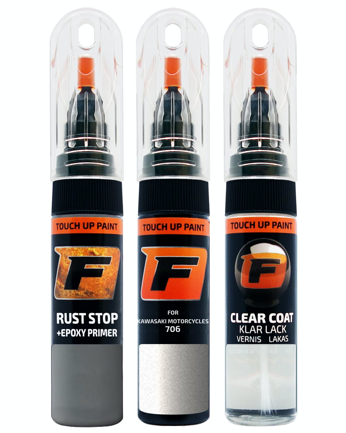 for KAWASAKI MOTORCYCLES 706 GREY TOUCH UP PAINT Pen Kit Scratch Repair Set - Picture 10 of 10