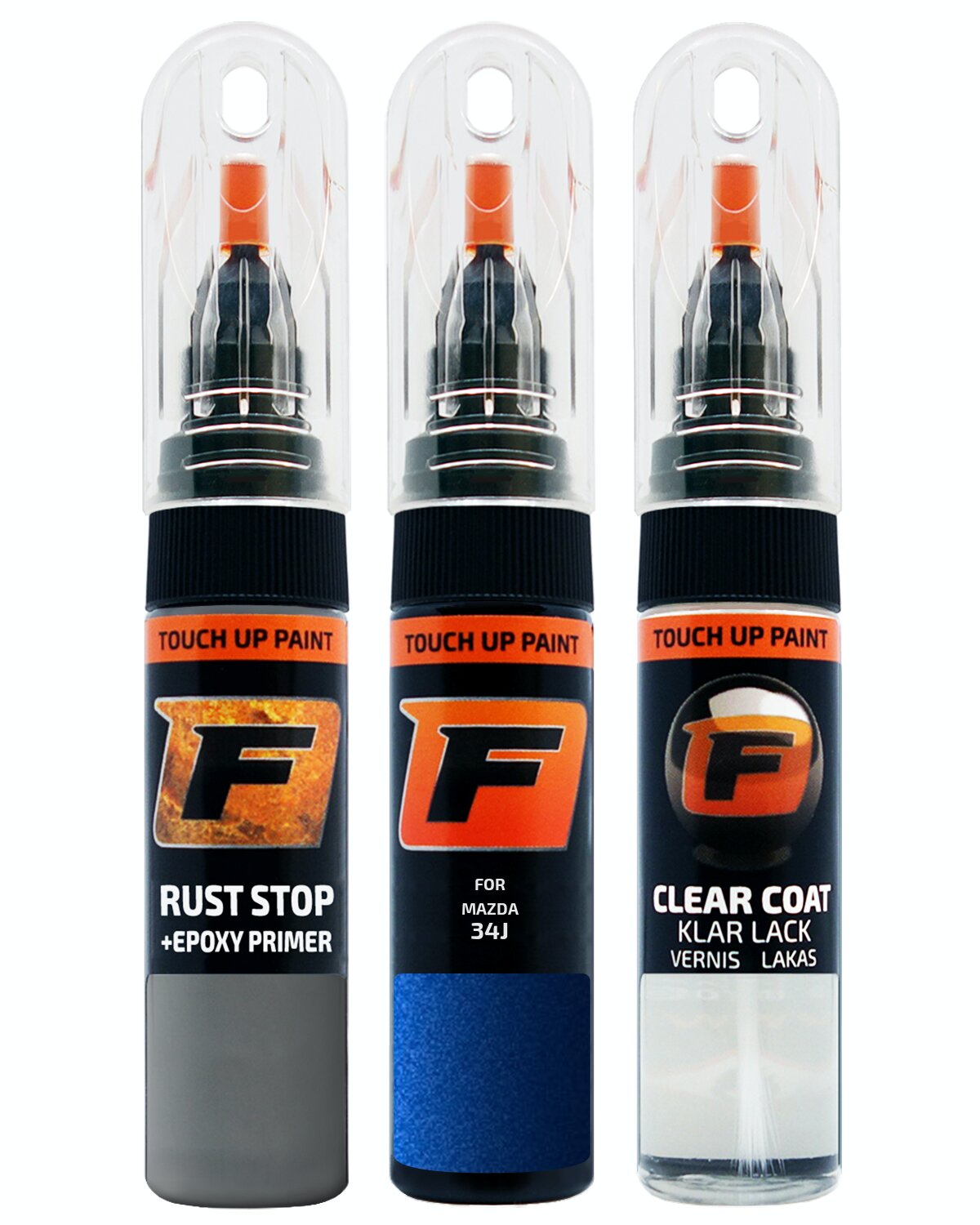 for MAZDA 34J AURORA BLUE TOUCH UP PAINT Pen Kit Scratch Repair Set - Picture 10 of 10