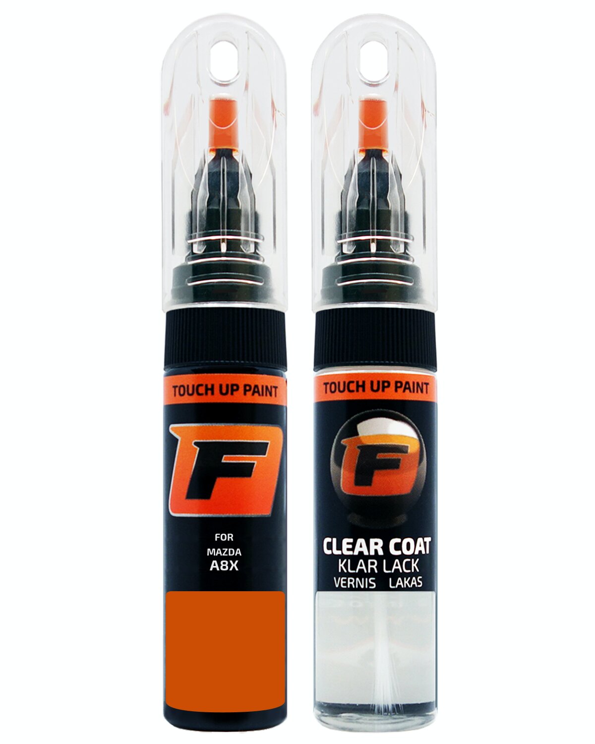 for MAZDA A8X RACING ORANGE TOUCH UP PAINT Pen Kit Scratch Repair Set - Picture 9 of 10