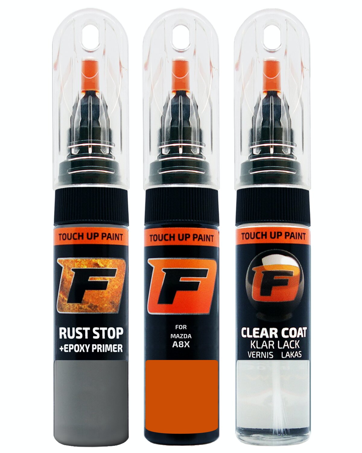 for MAZDA A8X RACING ORANGE TOUCH UP PAINT Pen Kit Scratch Repair Set - Picture 10 of 10