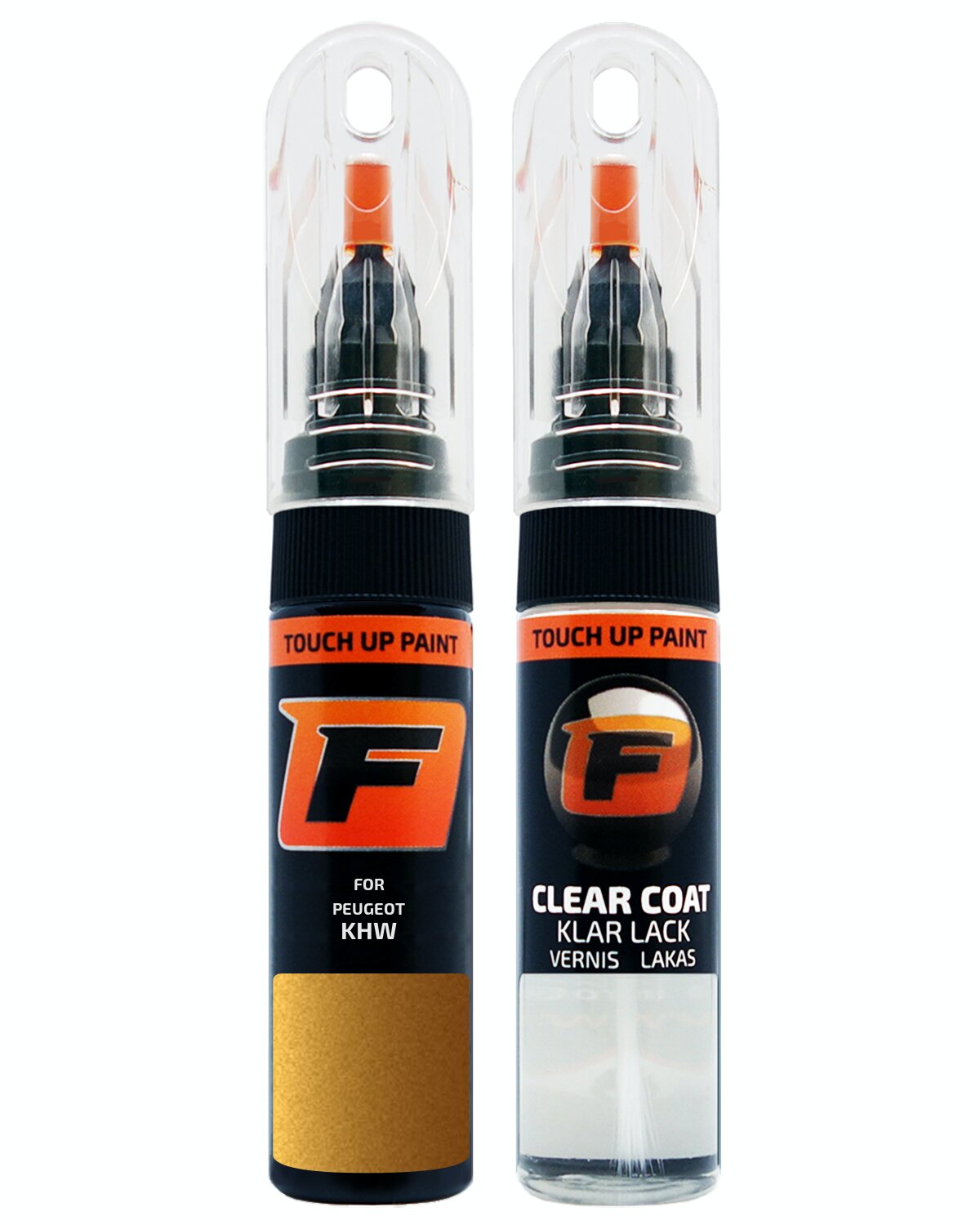for PEUGEOT KHW ORANGE SALAMANQUE TOUCH UP PAINT Pen Kit Scratch Repair Set - Picture 9 of 10