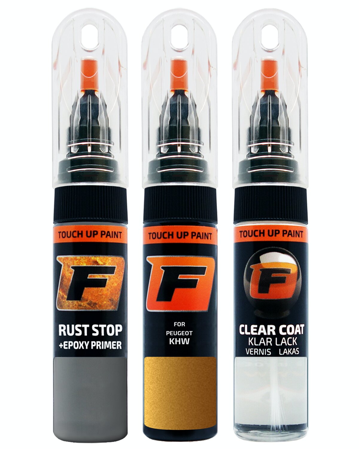 for PEUGEOT KHW ORANGE SALAMANQUE TOUCH UP PAINT Pen Kit Scratch Repair Set - Picture 10 of 10