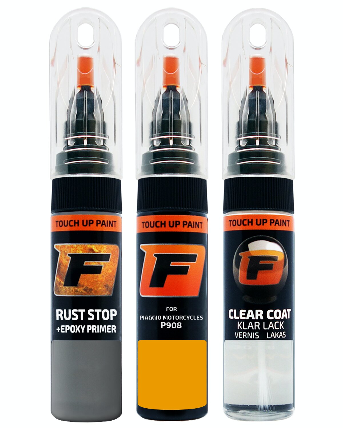 for PIAGGIO MOTORCYCLES P908 GIALLO K TOUCH UP PAINT Pen Kit Scratch Repair Set - Picture 10 of 10