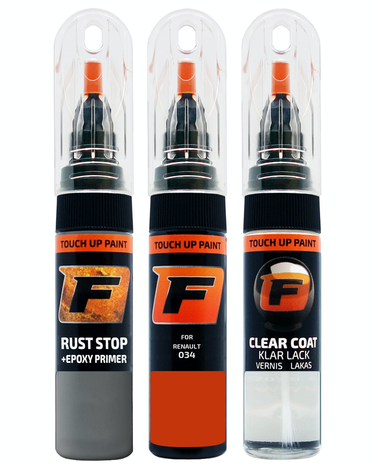 for RENAULT 034 ORANGE HILTI TOUCH UP PAINT Pen Kit Scratch Repair Set - Picture 10 of 10
