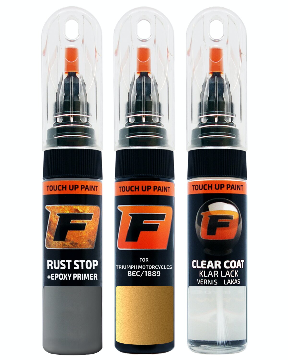 for TRIUMPH MOTORCYCLES BEC1889 TRIUMPH GOLD TOUCH UP PAINT Pen Kit Scratch - Picture 10 of 10