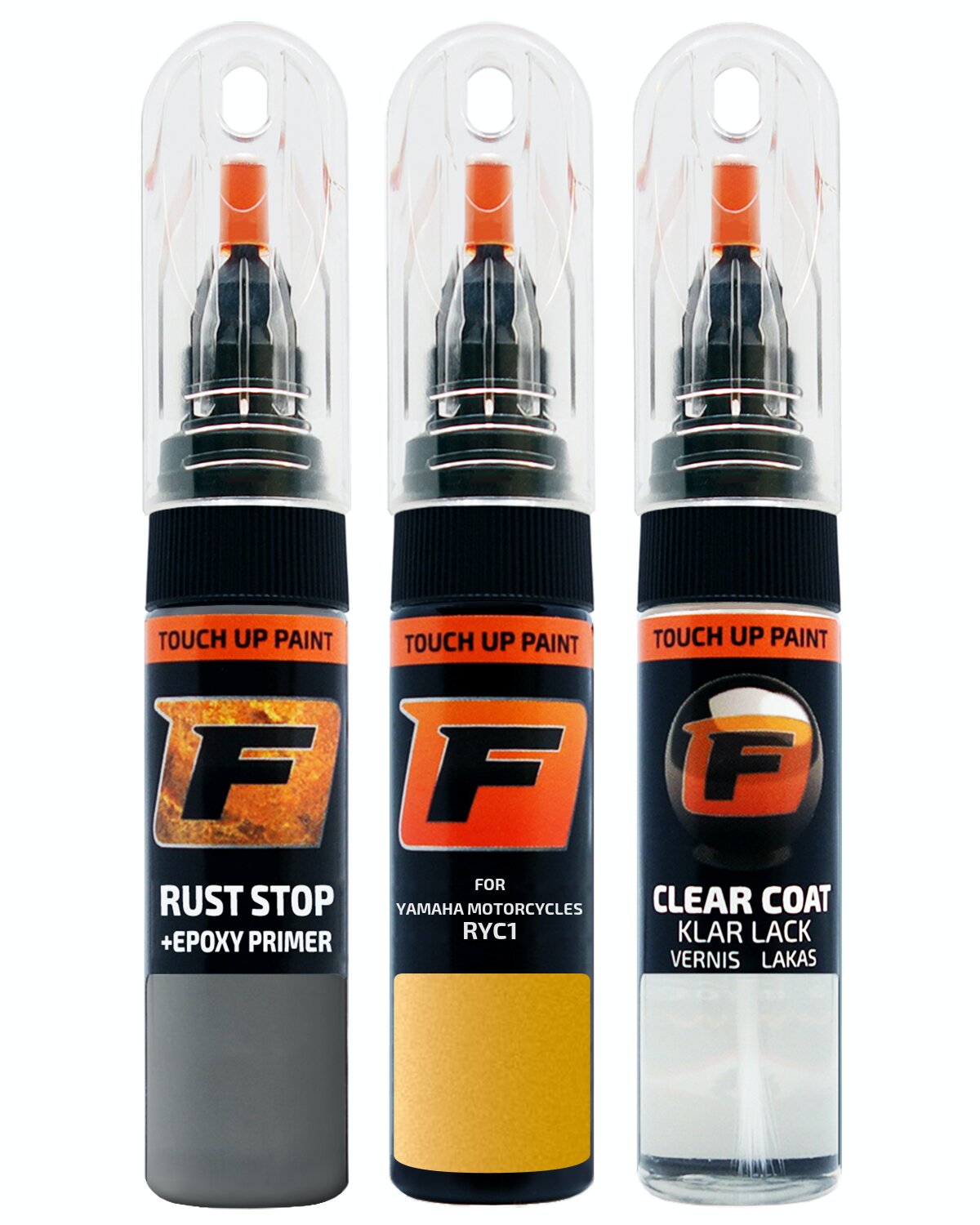 for YAMAHA MOTORCYCLES RYC1 EXTREME YELLOW TOUCH UP PAINT Pen Kit Scratch Repair - Picture 10 of 10